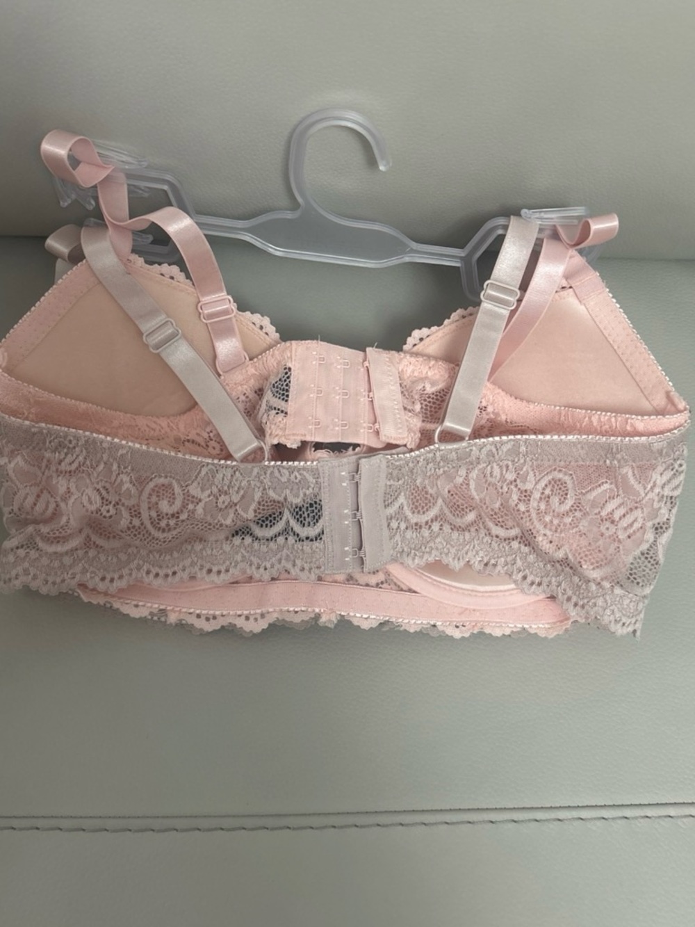 Rene Rofe Lace Push-Up Bra Set in Blush and Light Pink - Picture 2 of 2